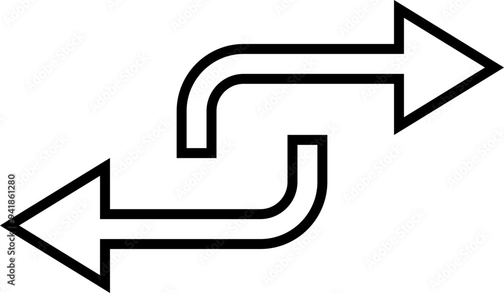 Reverse and Exchange Icon, Arrows data transfer icons, Swap icon with ...