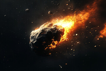 Canvas Print - Fiery Asteroid.