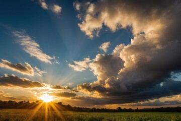 sun shining in the sky