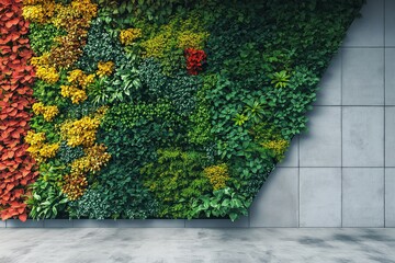 Wall Mural - Vertical garden with blank wall