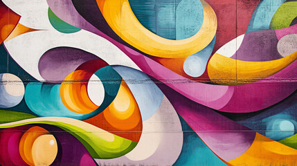 Wall Mural - Abstract Graffiti Wall.