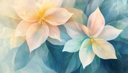 Canvas Print - Delicate Flower Blooms.