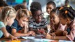 © mirifadapt - School kids work together on a class project
