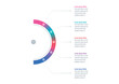 © yasin - Infographic template for annual report, magazine. Infographic template for industry, education, business, science. five options briefing template. semicircle information template
