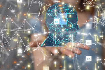 Leinwandbilder - digital medical futuristic interface 3D rendering