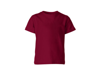 Wall Mural - antique cherry red colour blank fashion tee front mockup template
