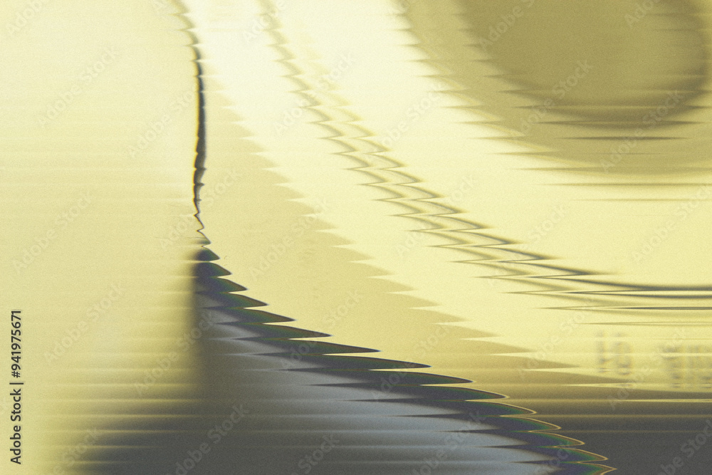 Abstract ribbed glass texture fluted smeared blurred horizontal line ...