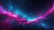 © Leon - Abstract bright saturated magenta and blue space galaxy background with stars.