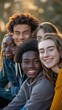 © Natalia - A group of friends smile for the camera. AI.