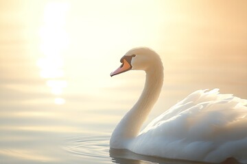 Sticker - swan on the lake