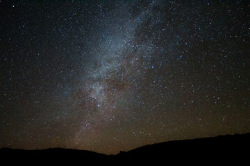 starry night sky in big bend national park