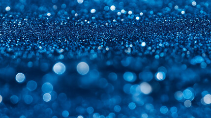 Glitter blue background with sparkles, seamless pattern