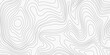 © Noor - Topographic map. Geographic mountain relief. Abstract lines background. Contour maps. Vector illustration, Modern design with White background with topographic wavy pattern