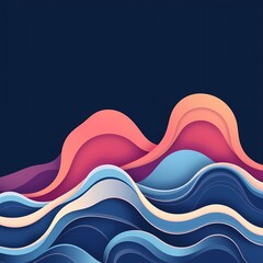 Wall Mural - abstract background with waves