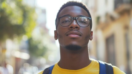 Canvas Print - Young Man in Urban Setting