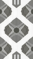 Wall Mural - Geometric seamless pattern with hexagon shape and  striped lines, png with transparent background isolated with white highlights, png