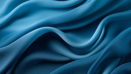 Canvas Print - blue silk fabric background