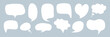 © Svetlana - Speech bubbles collection. Message Box Cloud set. Doodle communication icon. White quote Frame. Fun Talk Thinking idea Balloon. Vector illustration