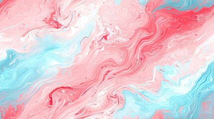 Canvas Print -   A close-up of a vibrant pink and blue background featuring a swirling pattern on the left