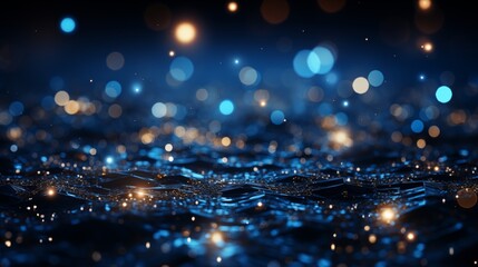 blue glow particle abstract bokeh background