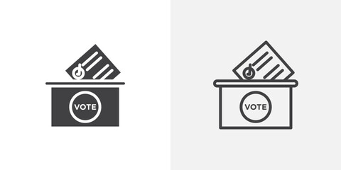 Sticker - Referendum icon in solid and outlined style