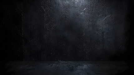 Wall Mural - Scary dark walls, slightly light black concrete cement texture for background