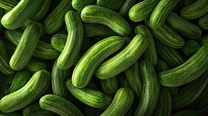 Poster -   A group of cucumbers stacked on top of one another