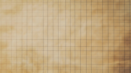 Sticker - A sheet of old brown math grid paper, graph paper texture as background