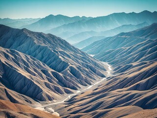 Wall Mural - Pathway between mountains