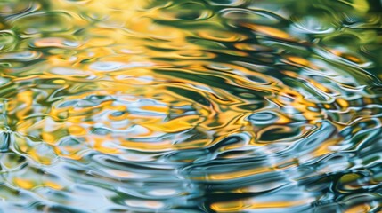 Sticker - A close-up of rippling water creating mesmerizing reflections