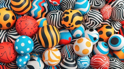 Poster - A collection of vibrant, hand-painted eggs