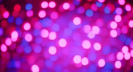 Wall Mural - Blurred red and blue bokeh lights creating abstract festive background 4k animation