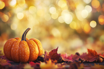 pumpkin in fall season warm memories sunlight bokeh magic happiness artistic farm harvest enjoyment halloween spooky holiday decoration nature