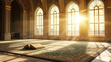 Sunlight Streaming through Mosque Windows