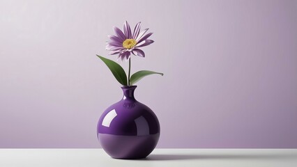 Poster - purple flowers in vase