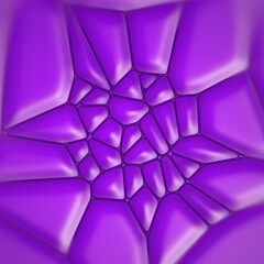 Aufkleber - Digital illustration of violet organic cells. 3d rendering