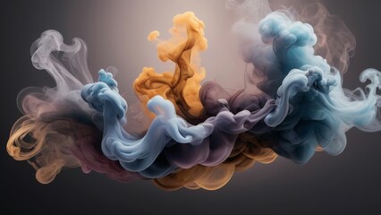 Poster - abstract colorful smoke background