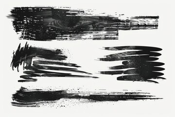 Black and white photo of brush strokes