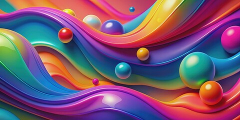 Wall Mural - Abstract background with vibrant colors and fluid shapes, abstract, background, vibrant, colors, fluid, shapes, modern