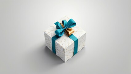 Canvas Print - blue gift box