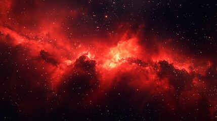 Sticker - red galaxy space with stars