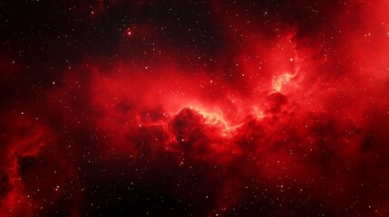 Wall Mural - red galaxy space with stars