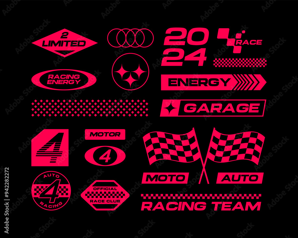 Set streetwear auto racing logo ideas for a clothing brand. Design ...