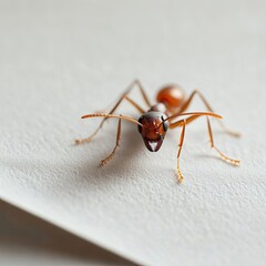 ant isolated on paper background