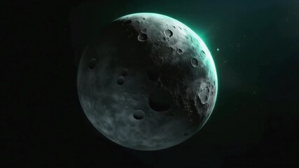Wall Mural - Planet moon in outer space