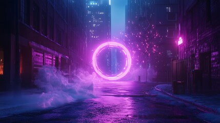 Sticker - neon portal