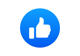 Leinwandbilder - Like icon button, Thumbs up icon symbol in blue circle, Social media notification icons, post interaction. favorite, recommended, best choice, icons 
