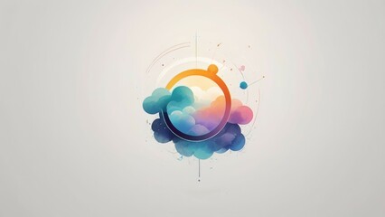 Poster - abstract background with circles