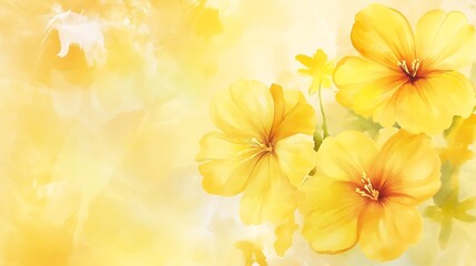 yellow flower watercolor background