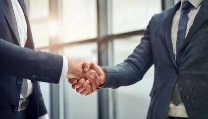 Business people handshake Two corporate businessman